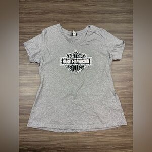 Harley Davidson Women’s Short Sleeve Gray Top Size XL Henderson Nevada